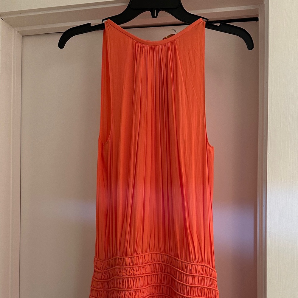 Ramy Brook Vibrant Orange Sleeveless Maxi Dress